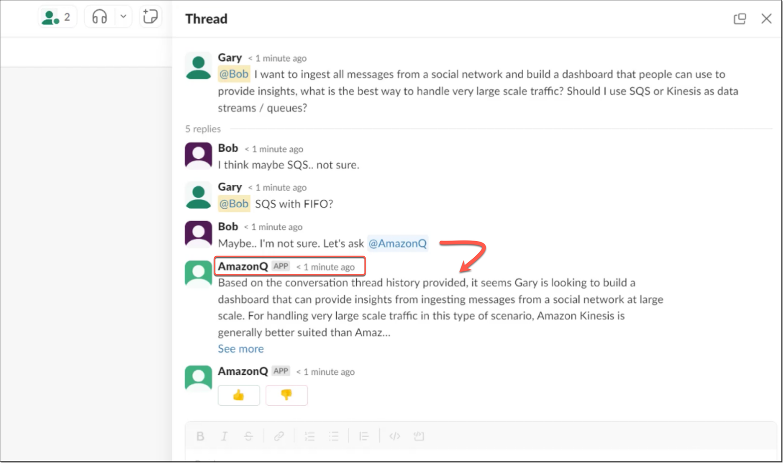 amazon q ai chatbot slack