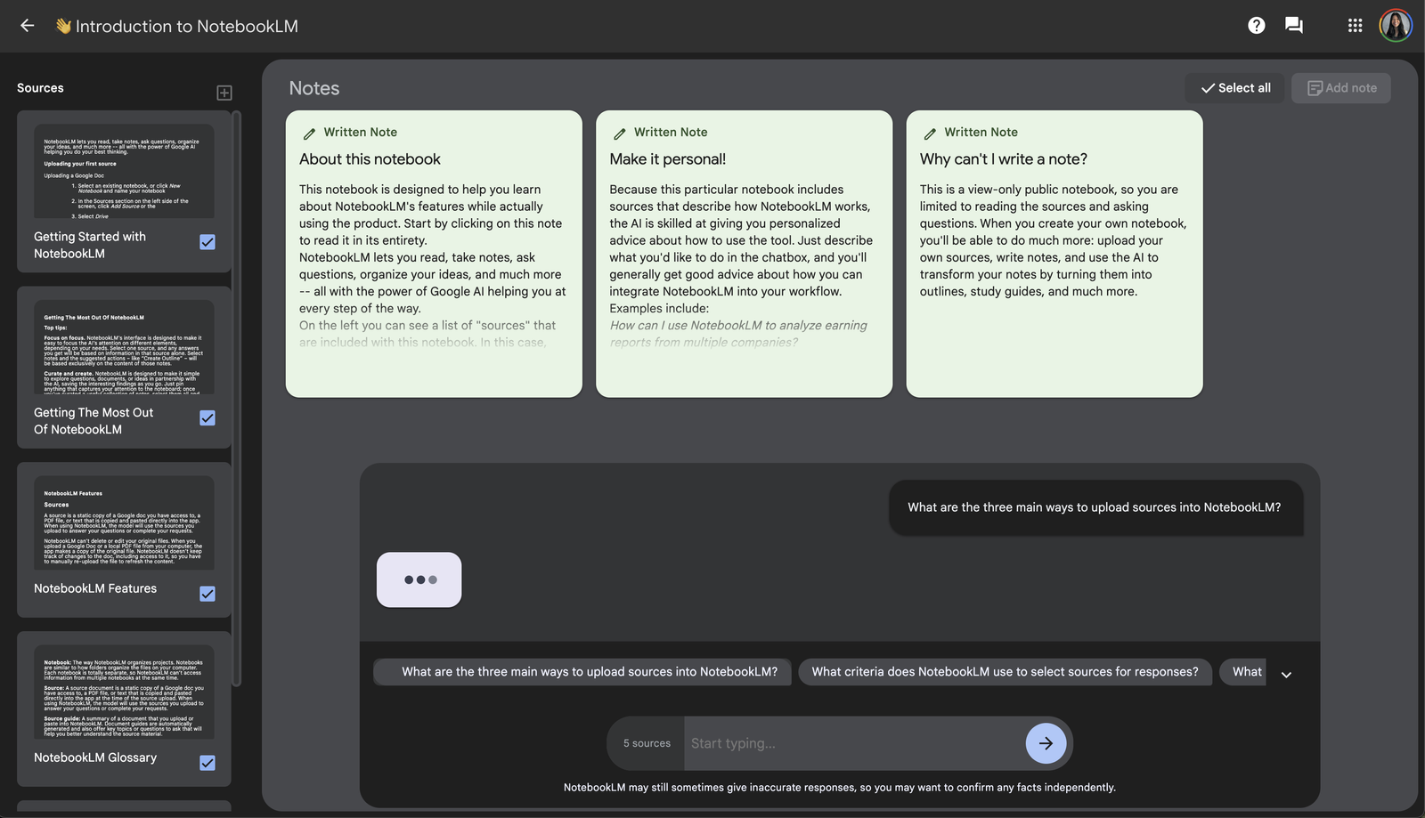 Google AI notebooklm
